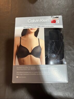Calvin Klein Black Microfiber Push-Up Bra (2-Pack)